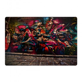 Магнитный плакат 3Х2 с принтом disquared urban graffity в Кировске, Полимерный материал с магнитным слоем | 6 деталей размером 9*9 см | grafity | paint | street art | urban | город | граффити | искусство | кирпичи | краски | рисунки | стена | улицы | уличное искусство