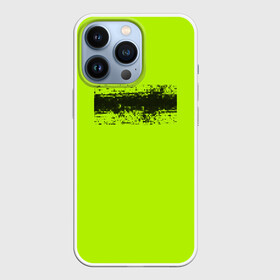Чехол для iPhone 13 Pro с принтом Гранж салатовый в Кировске,  |  | Тематика изображения на принте: кислотные костюмы | кислотные цвета | неон | флуоресцентные принты
