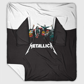 Плед с рукавами с принтом Metallica в Кировске, 100% полиэстер | Закругленные углы, все края обработаны. Ткань не мнется и не растягивается. Размер 170*145 | metallica | барабаны | гитары | дэйвмастейн | метал | металисты | металлика | неформалы | рок | рокеры