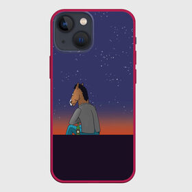 Чехол для iPhone 13 mini с принтом Конь Бо Джек в Кировске,  |  | конь бо джек | мультфильм | ночь