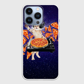 Чехол для iPhone 13 Pro с принтом Пицца   Кот в Кировске,  |  | cat | galaxy | lightning | pizza | грозовой кошак | диджей | космос | кот | котики | котэ | кошак | метеориты | молния | пицца | прикол | приколы с котами | прикольная