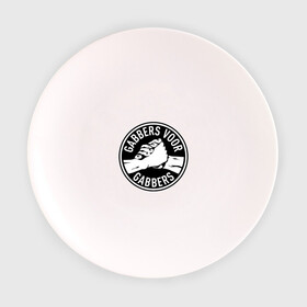 Тарелка с принтом Gabbers в Кировске, фарфор | диаметр - 210 мм
диаметр для нанесения принта - 120 мм | gabber | hardcore | hardcoremusic