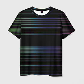 Мужская футболка 3D с принтом Полоски в Кировске, 100% полиэфир | прямой крой, круглый вырез горловины, длина до линии бедер | hipster | neon | retro wave | vaporwave | геометрия | космос | неон | хипстер