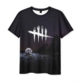 Мужская футболка 3D с принтом dead by daylight в Кировске, 100% полиэфир | прямой крой, круглый вырез горловины, длина до линии бедер | 