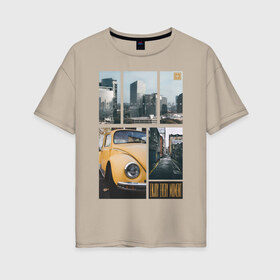 Женская футболка хлопок Oversize с принтом Enjoy every moment в Кировске, 100% хлопок | свободный крой, круглый ворот, спущенный рукав, длина до линии бедер
 |  коллаж | автомобиль | арт | город | машины