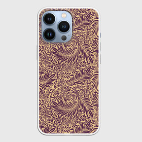 Чехол для iPhone 13 Pro с принтом Фиолетовые цветы в Кировске,  |  | flowers | абстракция | арт | дизайн | листья | паттерн | фиолет | цветы