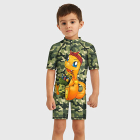 Детский купальный костюм 3D с принтом Покемон Чармандер в Кировске, Полиэстер 85%, Спандекс 15% | застежка на молнии на спине | 23 февраля | балончики | военный | граффити | зверек | милитари | огненный | огонь | покемон | хаки | чармандер | экипировка