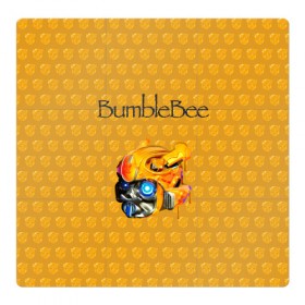 Магнитный плакат 3Х3 с принтом BumbleBee в Кировске, Полимерный материал с магнитным слоем | 9 деталей размером 9*9 см | 2019 | bumble bee | transformers | арт | бамблби | желтая | киборг | классная | мёд | надпись | прикольная | пчела | робот | соты | трансформеры | улей | фильм