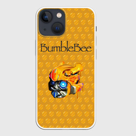 Чехол для iPhone 13 mini с принтом BumbleBee в Кировске,  |  | 2019 | bumble bee | transformers | арт | бамблби | желтая | киборг | классная | мёд | надпись | прикольная | пчела | робот | соты | трансформеры | улей | фильм