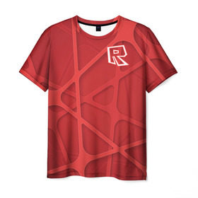 Мужская футболка 3D с принтом Roblox в Кировске, 100% полиэфир | прямой крой, круглый вырез горловины, длина до линии бедер | dynablocks | roblox | robux | белый | блоки | вселенная | герои | красный | кубики | роблокс | симулятор