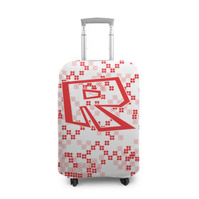 Чехол для чемодана 3D с принтом Roblox в Кировске, 86% полиэфир, 14% спандекс | двустороннее нанесение принта, прорези для ручек и колес | dynablocks | roblox | robux | белый | блоки | вселенная | герои | красный | кубики | роблокс | симулятор