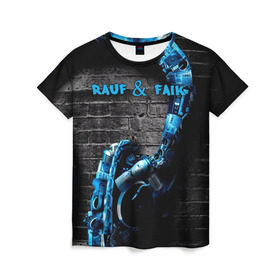 Женская футболка 3D с принтом Rauf & Faik в Кировске, 100% полиэфир ( синтетическое хлопкоподобное полотно) | прямой крой, круглый вырез горловины, длина до линии бедер | faik | rauf | азербайджан | баку | детство | мирзаевы | рауф | фаик