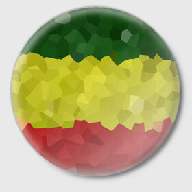 Значок с принтом Эфиопия в Кировске,  металл | круглая форма, металлическая застежка в виде булавки | 420 | 4:20 | боб марли | раста | растаман | эвиопия
