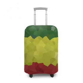 Чехол для чемодана 3D с принтом Эфиопия в Кировске, 86% полиэфир, 14% спандекс | двустороннее нанесение принта, прорези для ручек и колес | 420 | 4:20 | боб марли | раста | растаман | эвиопия
