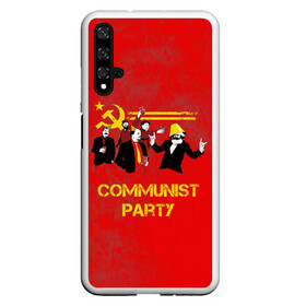Чехол для Honor 20 с принтом Communist party в Кировске, Силикон | Область печати: задняя сторона чехла, без боковых панелей | вечеринка | звезда | кастро | коммунизм | коммунист | коммунистическая | ленин | мао | маркс | молот | партия | рауль | серп | сталин | тусовка | ульянов | фидель | цзиньпин | цзэдун | энгельс