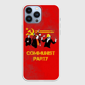 Чехол для iPhone 13 Pro Max с принтом Communist party в Кировске,  |  | Тематика изображения на принте: вечеринка | звезда | кастро | коммунизм | коммунист | коммунистическая | ленин | мао | маркс | молот | партия | рауль | серп | сталин | тусовка | ульянов | фидель | цзиньпин | цзэдун | энгельс