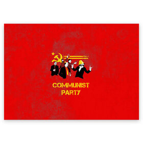 Поздравительная открытка с принтом Communist party в Кировске, 100% бумага | плотность бумаги 280 г/м2, матовая, на обратной стороне линовка и место для марки
 | вечеринка | звезда | кастро | коммунизм | коммунист | коммунистическая | ленин | мао | маркс | молот | партия | рауль | серп | сталин | тусовка | ульянов | фидель | цзиньпин | цзэдун | энгельс