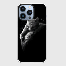 Чехол для iPhone 13 Pro с принтом Спящий Кот на Луне в Кировске,  |  | вселенная | звезды | космос | котейка | котенок | котэ | котя | лапочка | луна | милый | мимими | ночь | прелесть | сон | спутник