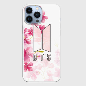 Чехол для iPhone 13 Pro Max с принтом BTS в Кировске,  |  | bts | бтс | группа | корейская | музыка | розовый | цветы