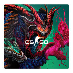 Магнитный плакат 3Х3 с принтом CS GO hyper beast skin в Кировске, Полимерный материал с магнитным слоем | 9 деталей размером 9*9 см | beast | counterstike | csgo | hyper | hyperbeast | m4a1s | steam | винтовка | контра | кс | ксго | шмотки