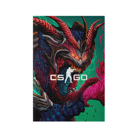 Обложка для паспорта матовая кожа с принтом CS GO  hyper beast skin в Кировске, натуральная матовая кожа | размер 19,3 х 13,7 см; прозрачные пластиковые крепления | Тематика изображения на принте: beast | counterstike | csgo | hyper | hyperbeast | m4a1s | steam | винтовка | контра | кс | ксго | шмотки