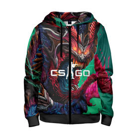 Детская толстовка 3D на молнии с принтом CS GO hyper beast skin в Кировске, 100% полиэстер |  манжеты и пояс оформлены широкой мягкой резинкой, двухслойный капюшон со шнурком для регулировки, спереди карманы и застежка-молния
 | beast | counterstike | csgo | hyper | hyperbeast | m4a1s | steam | винтовка | контра | кс | ксго | шмотки