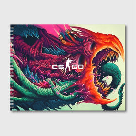 Альбом для рисования с принтом CS GO hyper beast skin в Кировске, 100% бумага
 | матовая бумага, плотность 200 мг. | beast | counterstike | csgo | hyper | hyperbeast | m4a1s | steam | винтовка | контра | кс | ксго | шмотки