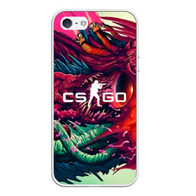 Чехол для iPhone 5/5S матовый с принтом CS GO hyper beast skin в Кировске, Силикон | Область печати: задняя сторона чехла, без боковых панелей | beast | counterstike | csgo | hyper | hyperbeast | m4a1s | steam | винтовка | контра | кс | ксго | шмотки