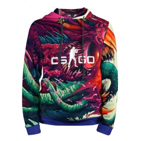 Мужская толстовка 3D с принтом CS GO hyper beast skin в Кировске, 100% полиэстер | двухслойный капюшон со шнурком для регулировки, мягкие манжеты на рукавах и по низу толстовки, спереди карман-кенгуру с мягким внутренним слоем. | beast | counterstike | csgo | hyper | hyperbeast | m4a1s | steam | винтовка | контра | кс | ксго | шмотки