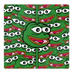 Магнитный плакат 3Х3 с принтом Good / Sad frog в Кировске, Полимерный материал с магнитным слоем | 9 деталей размером 9*9 см | bad | dab | frog | good | kek | pepe | sad | кек | лягушка | мем | мемы | пепе | со смыслом | фрог