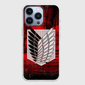 Чехол для iPhone 13 Pro с принтом АТАКА ТИТАНОВ. Красные скалы в Кировске,  |  | art | attack on titan | eren yeager | hajime isayama | shingeki no kyojin | атака титанов | безумие | военная форма | выпученные глаза | клинки | кровь | сражение | ярость