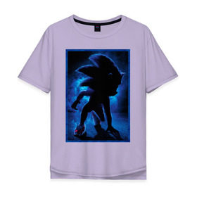 Мужская футболка хлопок Oversize с принтом Sonic в Кировске, 100% хлопок | свободный крой, круглый ворот, “спинка” длиннее передней части | hedgehog | sonic | еж | ежик | игра | соник