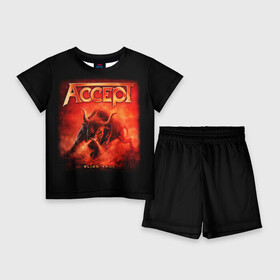 Детский костюм с шортами 3D с принтом Accept в Кировске,  |  | accept | heavy metal | power metal | группы | метал | музыка | пауэр метал | рок | хэви метал