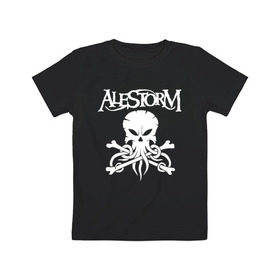 Детская футболка хлопок с принтом Alestorm в Кировске, 100% хлопок | круглый вырез горловины, полуприлегающий силуэт, длина до линии бедер | alestorm | metal | группы | метал | музыка | пауэр метал | рок | фолк метал | хэви метал
