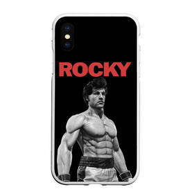 Чехол для iPhone XS Max матовый с принтом ROCKY в Кировске, Силикон | Область печати: задняя сторона чехла, без боковых панелей | creed | jordan | lundgren | mix fight | mixfight | stallone | ufc | бальбоа | бокс | джордан | крид | лундгрен | мышцы | ринг | роки | рокки | сильвестр | сталлоне | сталоне