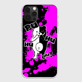 Чехол для iPhone 12 Pro с принтом MONOKUMA Puhuhuhu в Кировске, силикон | область печати: задняя сторона чехла, без боковых панелей | Тематика изображения на принте: ahegao | anime | bear | blood | danganronpa | derector | despair | girls | happy | havoc | manga | monokuma | panda | red | robot | trigger | ultra | аниме | ахегао | директор | кровь | манга | медведь | монокума | панда | робот