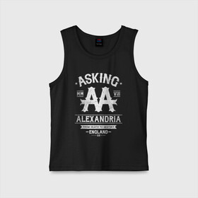 Детская майка хлопок с принтом Asking Alexandria в Кировске,  |  | asking alexandria | аскинг александриа | группы | метал | музыка | рок | хэви метал | электроникор