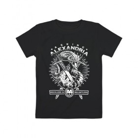 Детская футболка хлопок с принтом Asking Alexandria в Кировске, 100% хлопок | круглый вырез горловины, полуприлегающий силуэт, длина до линии бедер | asking alexandria | аскинг александриа | группы | метал | музыка | рок | хэви метал | электроникор