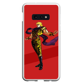 Чехол для Samsung S10E с принтом JOJO Dio Brando в Кировске, Силикон | Область печати: задняя сторона чехла, без боковых панелей | adventure | anime | bizzare | jo jo | jojo | logo | manga | аниме | араки | ахегао | джо | джо джо | джоджо | жижа | жожа | жожо | йойо | лого | манга | мульт | мультфильм | отаку | сериал | символ | хирохико | юри | яой