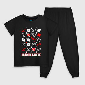 Детская пижама хлопок с принтом ROBLOX в Кировске, 100% хлопок |  брюки и футболка прямого кроя, без карманов, на брюках мягкая резинка на поясе и по низу штанин
 | game | gamer | logo | roblox | игры | логотип | роблокс