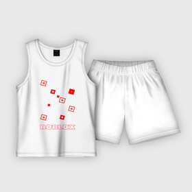 Детская пижама с шортами хлопок с принтом ROBLOX в Кировске,  |  | game | gamer | logo | roblox | игры | логотип | роблокс