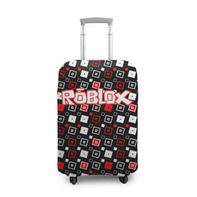 Чехол для чемодана 3D с принтом Roblox в Кировске, 86% полиэфир, 14% спандекс | двустороннее нанесение принта, прорези для ручек и колес | game | gamer | logo | roblox | игры | логотип | роблокс