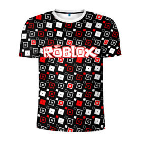 Мужская футболка 3D спортивная с принтом Roblox в Кировске, 100% полиэстер с улучшенными характеристиками | приталенный силуэт, круглая горловина, широкие плечи, сужается к линии бедра | game | gamer | logo | roblox | игры | логотип | роблокс