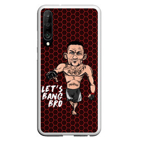 Чехол для Honor P30 с принтом Lets bang bro (Max Holloway) в Кировске, Силикон | Область печати: задняя сторона чехла, без боковых панелей | Тематика изображения на принте: blessed | brasileiro | holloway | jiu jitsu | max | mma | ufc | бокс | бразильское джиу джитсу | гавайи | драка | макс | холлоуэй