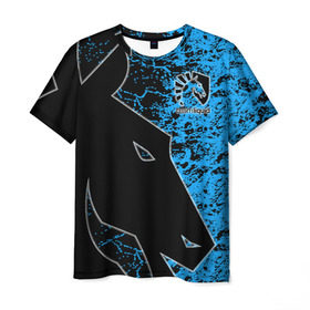 Мужская футболка 3D с принтом Team Liquid в Кировске, 100% полиэфир | прямой крой, круглый вырез горловины, длина до линии бедер | dota | liquid | team | the international | дота | игры | кибер | ликвид | спорт | тим