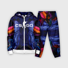 Детский костюм 3D с принтом CS GO WAVES SKIN в Кировске,  |  | action | astralis | awp | counter strike | cs go | cs go global offensive | cybersport | faze clan | game | gamer | hyper beast | shooter | skin | team liquid | киберспорт | оружие | скины