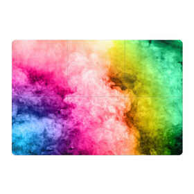 Магнитный плакат 3Х2 с принтом Радужный дым в Кировске, Полимерный материал с магнитным слоем | 6 деталей размером 9*9 см | holi | праздник красок | радуга | радужный дым | холи | цвета радуги | яркий