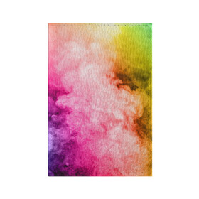 Обложка для паспорта матовая кожа с принтом Радужный дым в Кировске, натуральная матовая кожа | размер 19,3 х 13,7 см; прозрачные пластиковые крепления | holi | праздник красок | радуга | радужный дым | холи | цвета радуги | яркий