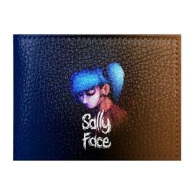 Обложка для студенческого билета с принтом SALLY FACE в Кировске, натуральная кожа | Размер: 11*8 см; Печать на всей внешней стороне | blue | face | fisher | game | games | gizmo | hair | larry | mask | sally | волосы | гизмо | голубые | игра | игры | ларри | маска | протез | сали | салли | синие | синий | триллер | ужасы | фейс | фишер | фэйс | хоррор