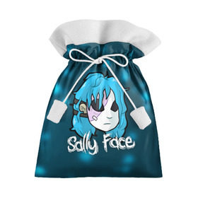 Подарочный 3D мешок с принтом Sally Face в Кировске, 100% полиэстер | Размер: 29*39 см | blue | face | fisher | game | games | gizmo | hair | larry | mask | sally | волосы | гизмо | голубые | игра | игры | ларри | маска | протез | сали | салли | синие | синий | триллер | ужасы | фейс | фишер | фэйс | хоррор